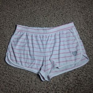 Victoria’s Secret Striped Lounge Shorts Y2K Coquette Sleep Pajama Large Stretch